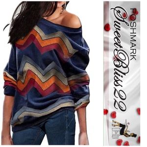 COPY - 💋Off The Shoulder Chevron Print Top💋